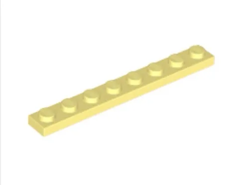 LEGO 3460 Bright Light Yellow Plate 1x8 - 10 Pieces