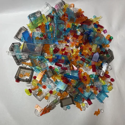 Lego Translucent Pieces Bulk Lot Windshields, Flames, Bars, Studs 1/2 Lb