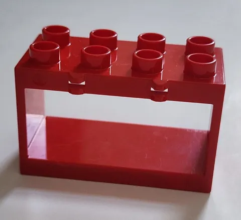 Lego Red Duplo Container Box 2 x 4 x 2 with Open Sides 18806