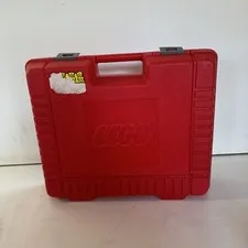 Vintage 1985 Lego Hard Plastic Carrying Case Red Large 15x12 Storage