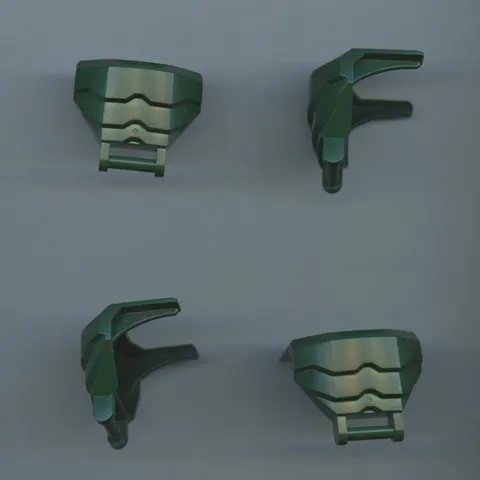 LEGO x 4 Dark Green Large Figure Armor, Chest Layered with Bar Handle 8091