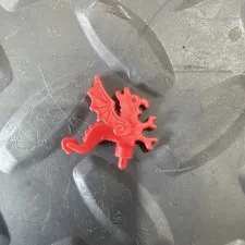Lego Castle Knight RED Dragon Plume for Helmet Vintage Part Piece