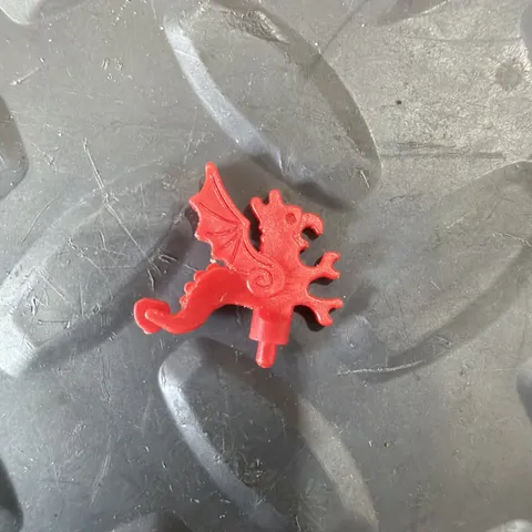 Lego Castle Knight RED Dragon Plume for Helmet Vintage Part Piece
