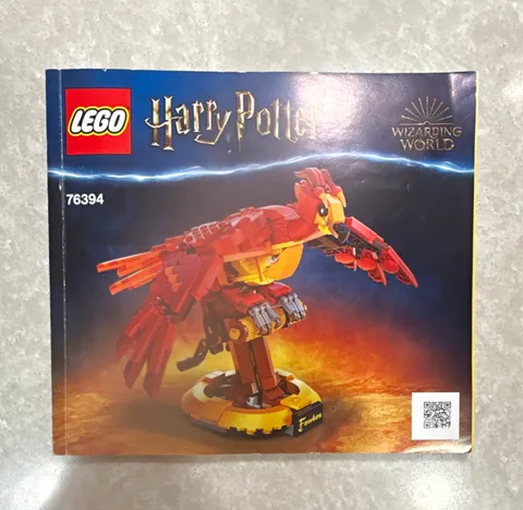 LEGO Harry Potter 76394 Fawkes Dumbledore's Phoenix Manual Booklet English
