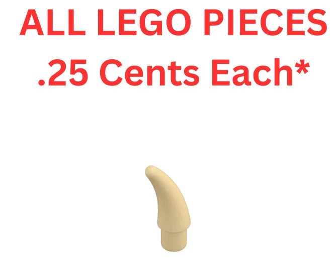LEGO Small Horn Claw Tan 53451 - Genuine LEGO Parts Pieces Bulk