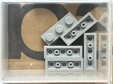 LEGO Parts - Light Bluish Gray Plate 1 x 3 - No 3623 - QTY 5
