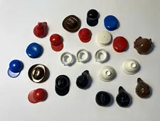 LEGO Minifigure Headgear & Hair Accessories Mixed Lot, Assorted Multicolor