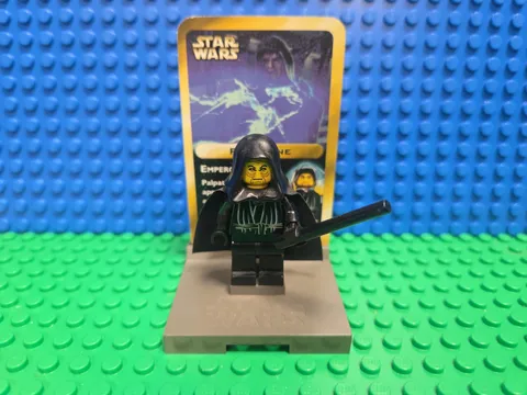 LEGO Emperor Palpatine Minifigure W Card sw0041 7200 7166 3340 Star Wars Rare 