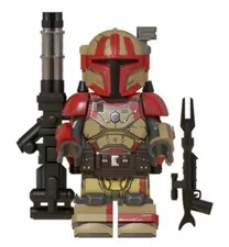 Star Wars Heavy Clone Force Tan-Red Trooper Lego Minifigure Armored -New Read