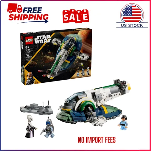 LEGO Star Wars Jango Fett's Starship 75433 Building Toy, Collectible Model Kit