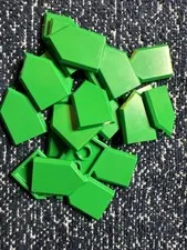 LEGO 22385 Green Tile, Modified 2 x 3 Pentagonal 21 Pieces