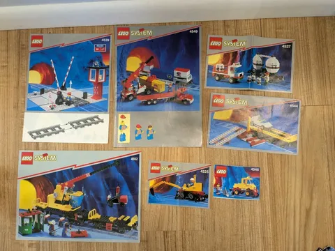 LEGO 9v Train Instruction Manual Lot of 7 - 4525 4537 4539 4546 4554 4549 4552