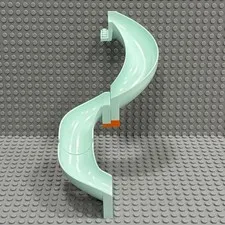 Lego Playground Slide Curved 90 degrees (2x) 28387 + 180 Deg 11267 : Light Aqua