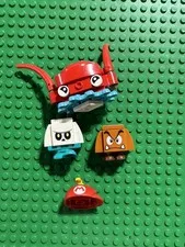 LEGO Super Mario Adventures -  Goomba & Bone Goomba Figures with crab and more