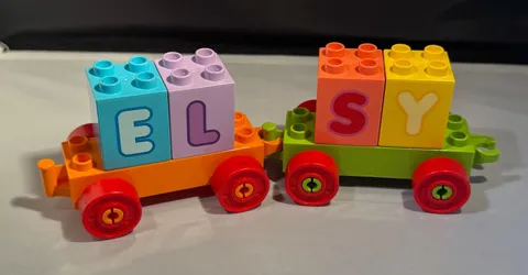 Vintage Lego Duplo Letter Train Pieces and Parts