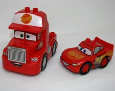 Disney Pixar Cars Lego Duplo Lightning McQueen Car & Mack Truck Toys