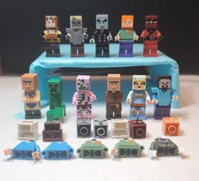 Lot Of 11 Lego Minecraft Minifigures and Parts No accessories