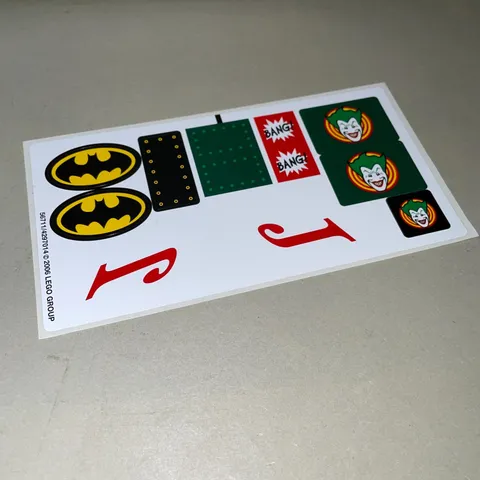 Lego Batman Original Sticker Sheet The Batwing: Joker's Aerial Assault Set 7782