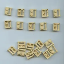LEGO x 20 Tan Plate, Modified 1 x 2 with Bar Handle on Side Closed