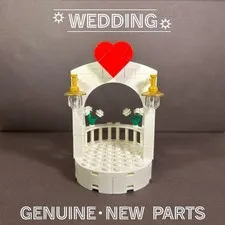 LEGO Wedding  Bride And Groom Mini Figures Wedding Ornamented Arch