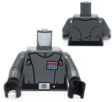 LEGO Dark Bluish Gray Minifigure Torso Star Wars Imperial Officer 14 6188950