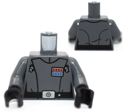 LEGO Dark Bluish Gray Minifigure Torso Star Wars Imperial Officer 14 6188950