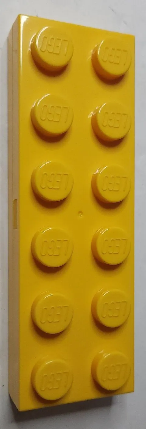 Lego Pencil Case Brick Box Mini Fig Figure Storage Plastic Travel Holder Yellow