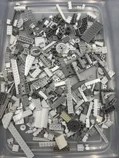 1 lb. Bulk Mixed Gray Legos - standard blocks and unique pieces (Lot I)