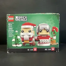 LEGO BrickHeadz Seasonal 40274 Mr. & Mrs. Claus 341pcs Complete Box Ages 10+