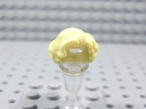 LEGO Yellow Blonde Female Girl Short Hair Minifig Wavy Curled BQ