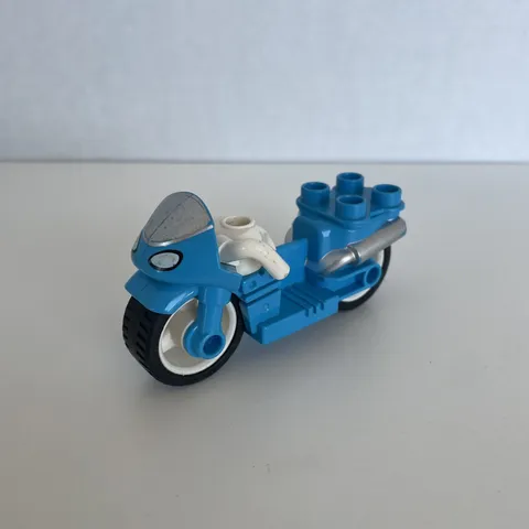 Lego DUPLO Motorcycle Blue White Part 211Jg