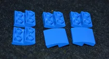 (6) 2x2 Blue Inverted Rounded Bottom Bow Bricks ~ NEW Lego Parts ~