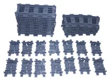Lego City 30 piece set of gray train tracks, you get exactly what is pictured