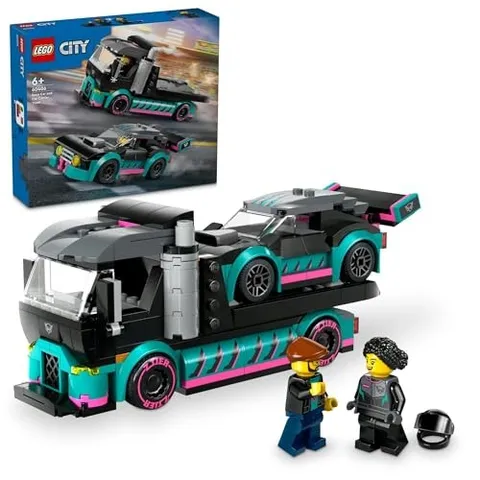 LEGO City Race Car and Transporter Toy Present Block Boys Girls Children 5 Years