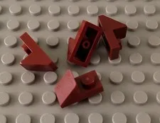 New LEGO Lot of 4 Reddish Brown 2x1 Cut Out Slope Pieces