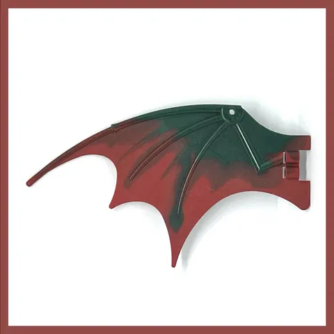 LEGO 7019 Viking Fortress Red Green Dragon Wing 19 x 11 Vintage 2005