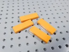 LEGO Lot of 4 Orange 1x3 Smooth Tiles Plates BA