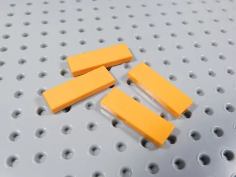 LEGO Lot of 4 Orange 1x3 Smooth Tiles Plates BA