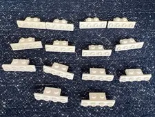 LEGO 2436b White Bracket 1 x 2 - 1 x 4 with Rounded Corners - 14 Pieces