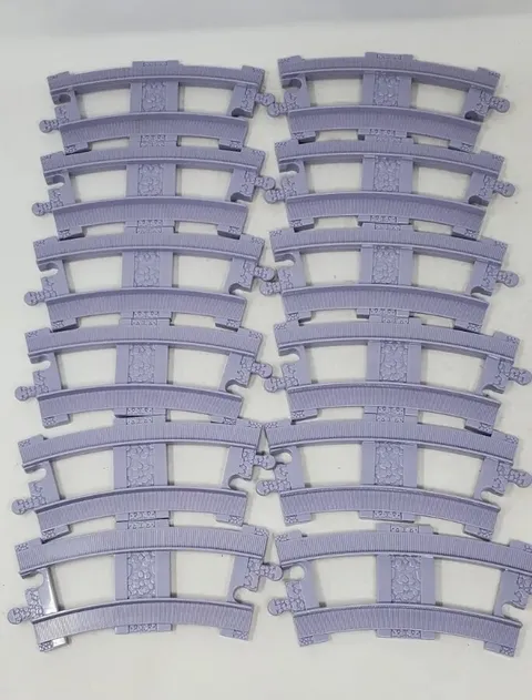Lego Duplo Train Track Curved Lot of 12 Light Gray