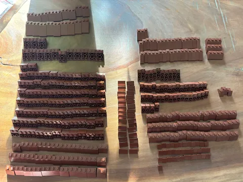 LEGO Reddish Brown Slope Lot 365 Pieces Mixed Sizes & Angles Castle MOC Parts