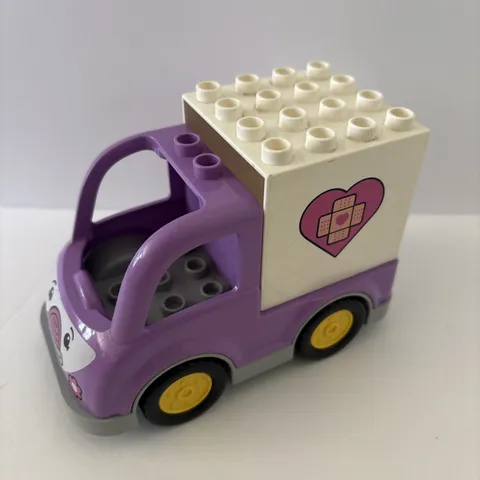 Lego Duplo Purple Ambulance W/ Headlights & Clown Face Doc Mcstuffin