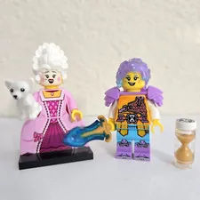LEGO Izzie from 71453 DREAMZzz & Series 24 Rococo Aristocrat w/ puppy Minifigure