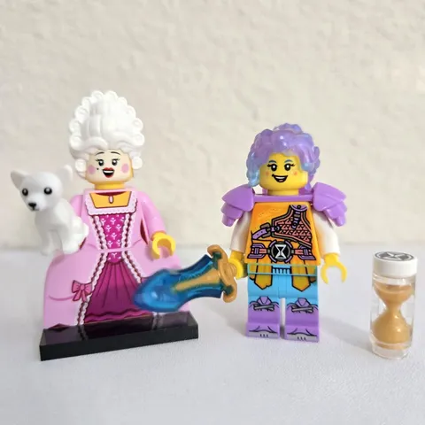 LEGO Izzie from 71453 DREAMZzz & Series 24 Rococo Aristocrat w/ puppy Minifigure