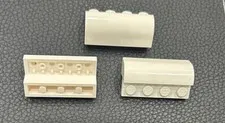 LEGO Parts 6081 Brick Modified 2x4x1 1/3 with Curved Top Lot 3 White