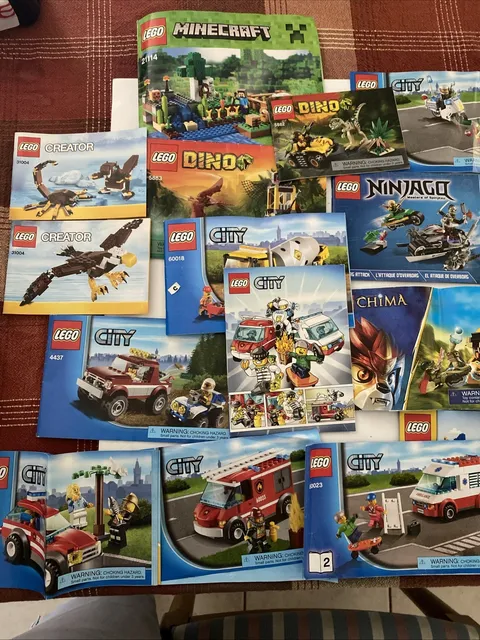 LEGO Lot Of Instruction Manuals 20+ City, Chima, , Ninjago, Creator, Dino & More