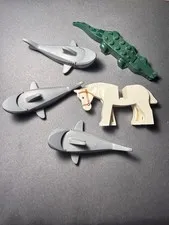LEGO Animal Lot Shark White Horse Alligator