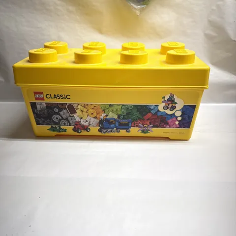 LEGO Storage Brick Case 8 Stud Yellow Container Plastic Box 14x7×6.5 EMPTY