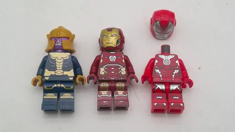 Lego Minifigures Avengers Lot Thanos, Iron Man, Rescue (Pepper Potts, No Head)