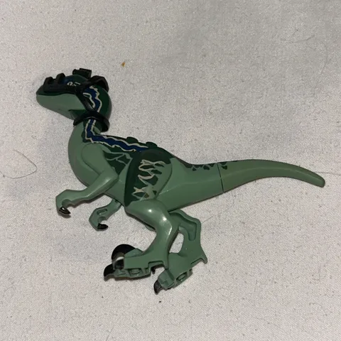Lego Dinosaur Raptor Figure “Blue” w Bridle Camera Jurassic World Rampage 75917